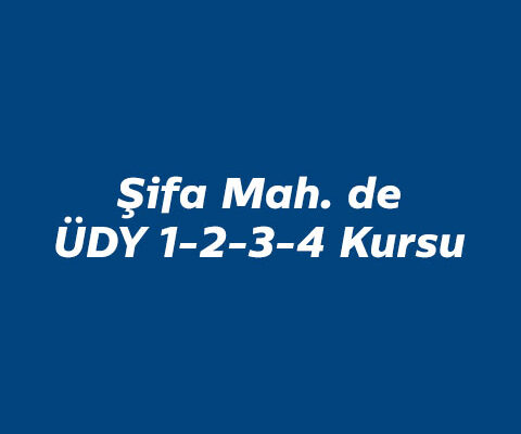 Şifa Mahallesi ÜDY Belgesi