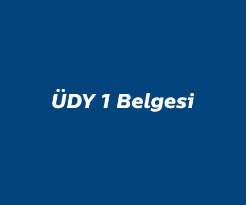 ÜDY 1 Belgesi