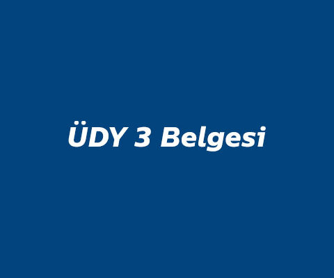 ÜDY 3 Belgesi